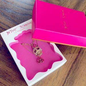 Betsey Johnson Skull and Rose Necklace